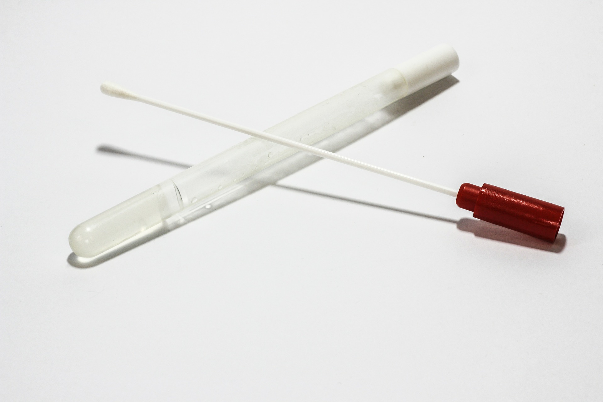 A swab and a test tube