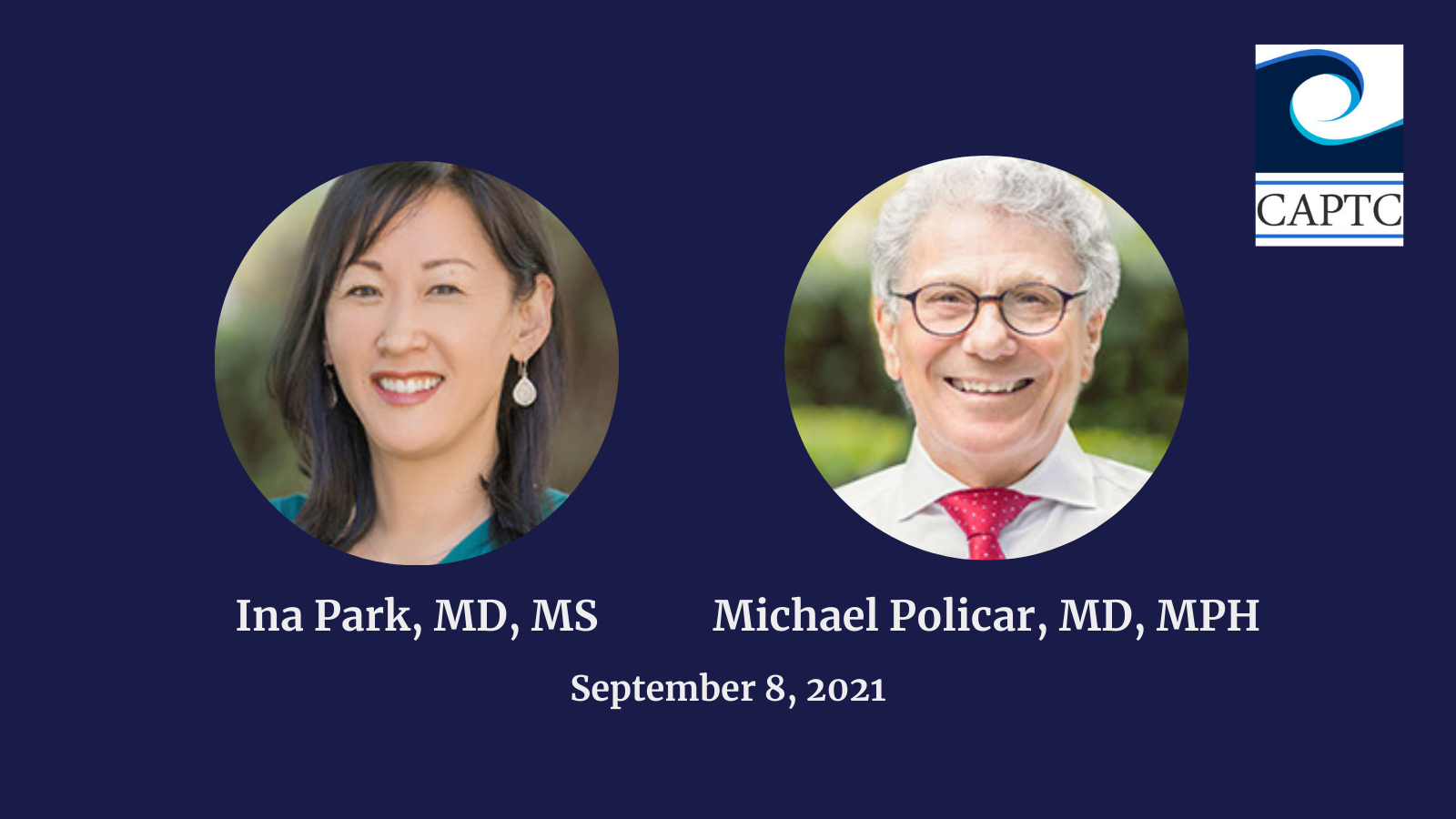 Headshot of Dr. Ina Park and Dr. Michael Policar